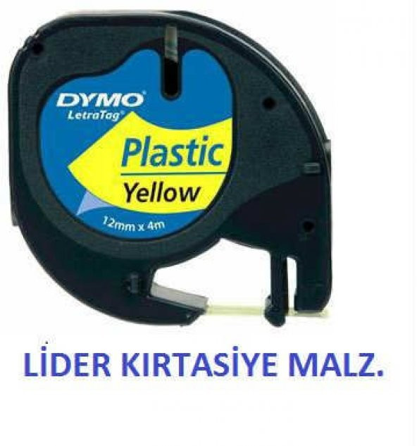Dymo Letratag Plastik Etiket Sarı 59423