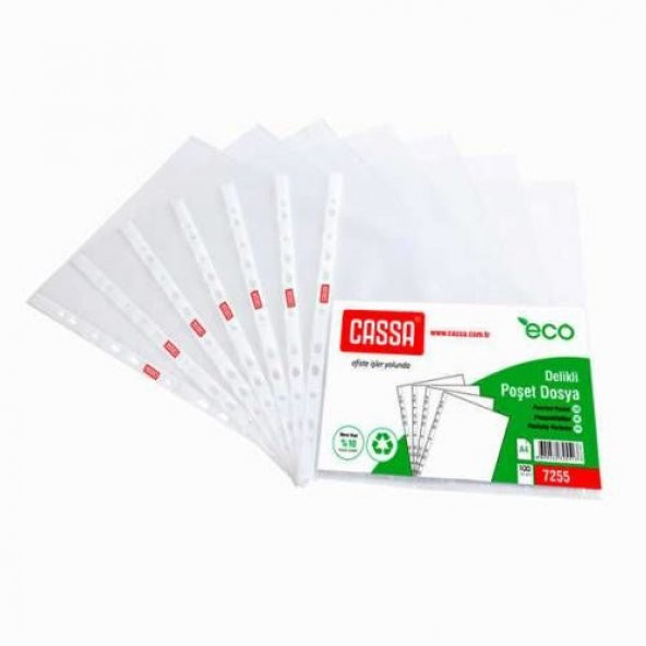 Cassa Poşet Dosya Ekonomik A4 100lü Paket (7255) 5 PAKET