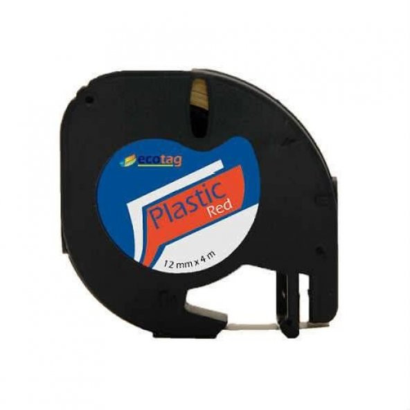 Dymo Letratag Muadil Plastik Etiket Kırmızı 12MM X 4 Metre ürün görseli