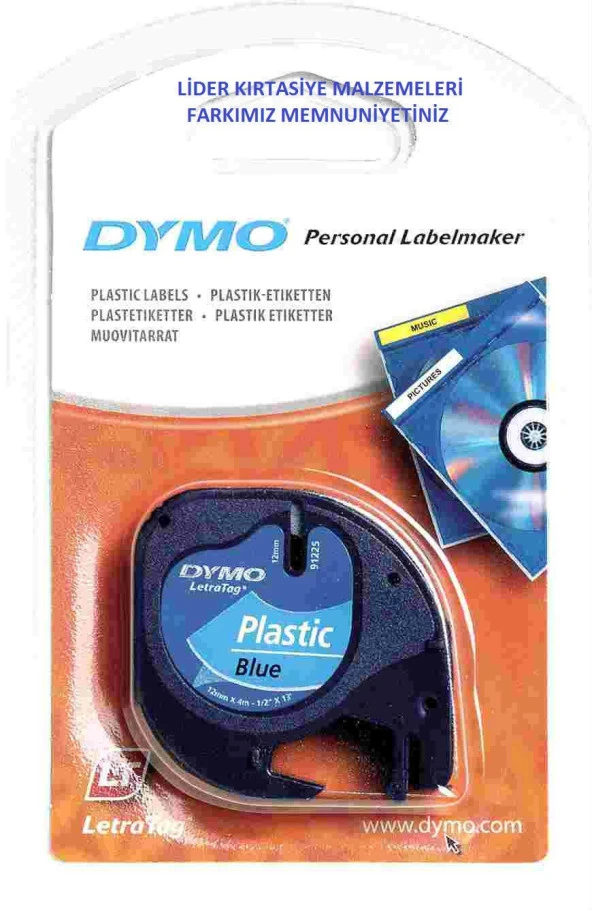 Dymo Letratag Plastik Etiket Mavi 59426