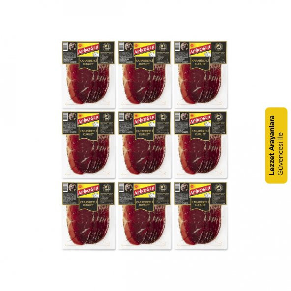 Apikoğlu Yüksek Proteinli Kuru Et Karabiberli 70 gr 9lu Paket