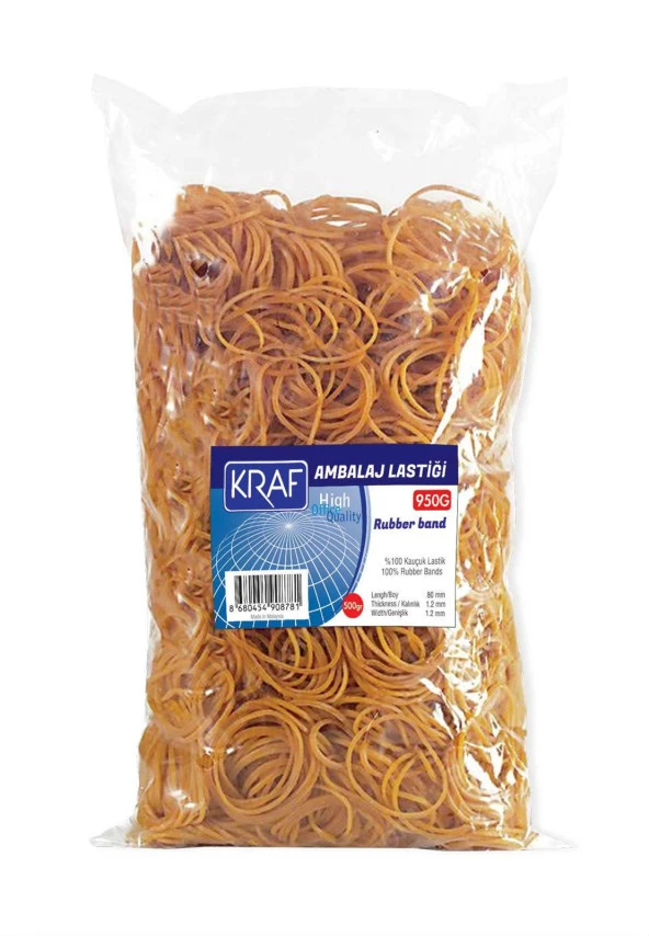 Kraf Ambalaj Lastiği  Kauçuk 500Gr  (Ürün Kodu 950G)