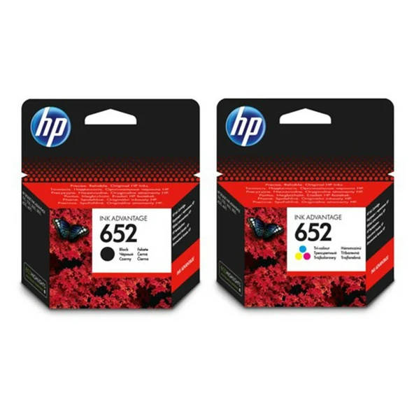 Hp 652 Siyah ve Renkli Kartuş Set ürün görseli 1