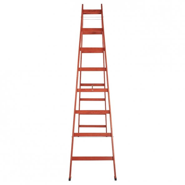 8 BASAMAKLI ÇİFT ÇIKIŞLI AHŞAP MERDİVEN (YÜKSEKLİK 2.60 MT) - Resim 2