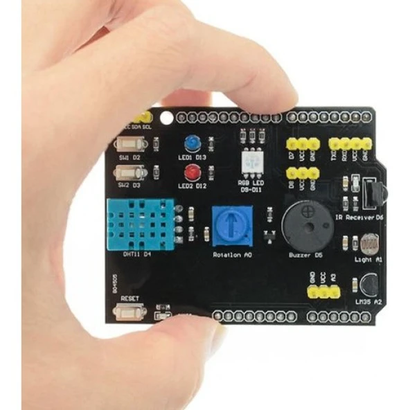 Arduino Sensor Shield 9 in 1  Çok Fonksiyonlu Sensör Kartı - Resim 5