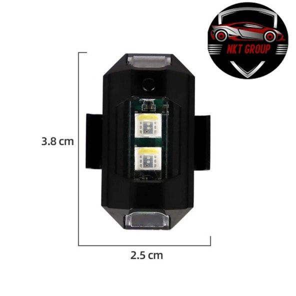 NKT GROUP Rgb Motosiklet Drone Bisiklet Otomotiv Çakar Şarjlı Kablosuz Mini Led Lamba- 7 Renk - 6