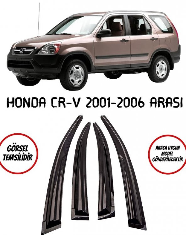 Honda CRV Cam Rüzgarlığı 4lü 2001 2006