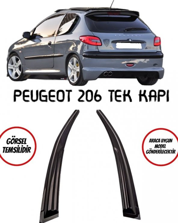 Peugeot 206 Cam Rüzgarlığı 2-Lİ