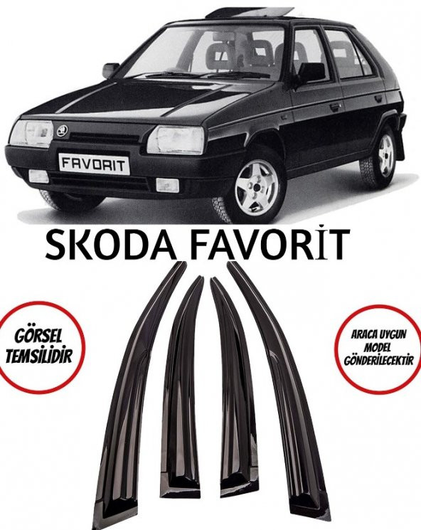Skoda Favorit Cam Rüzgarlığı 4lü 1993 ve Üzeri