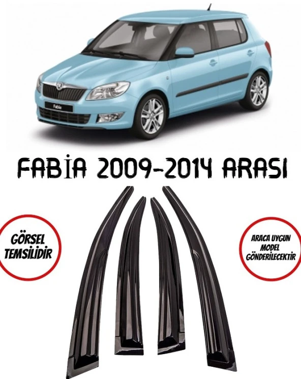 Skoda Fabia Cam Rüzgarlığı 4lü 2009 ve Üzeri
