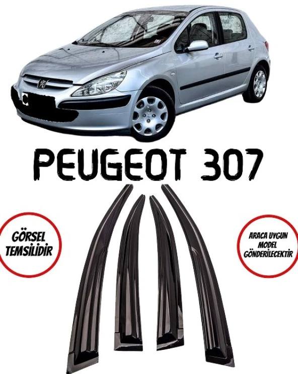 Peugeot 307 Cam Rüzgarlığı 4lü