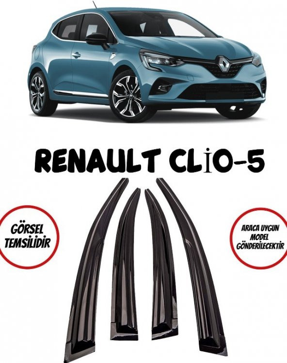 Renault Clio 5 Cam Rüzgarlığı 4lü 2020