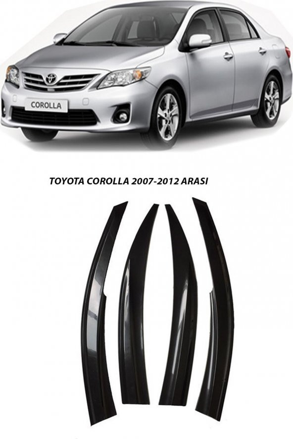 Toyota Corolla Cam Rüzgarlığı 4lü 2007-2012 Arası - 4
