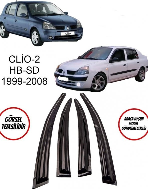 Renault Clio 2 Cam Rüzgarlığı 4lü 1999-2008 Arası