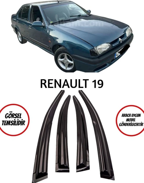 Renault 19 Cam Rüzgarlığı 4lü