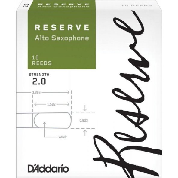 D\'Addario Woodwinds Reserve DJR1020 Alto Saksafon Kamışı No:2