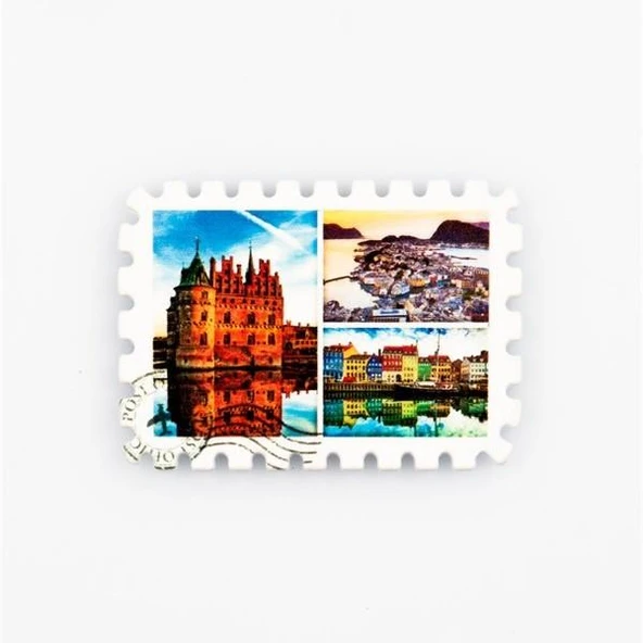 Danimarka Egeskov Şatosu Kopenhag Pul Magnet ürün görseli