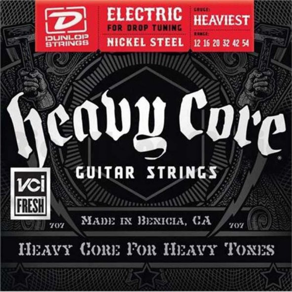 Jim Dunlop DHCN1254 Heavy Core Elektro Gitar Teli (12-54) ürün görseli 1