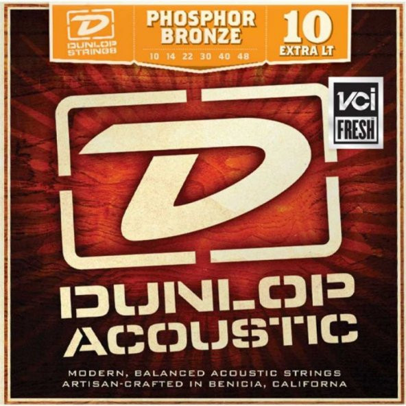 Jim Dunlop DAP1048 Phosphor Bronze Akustik Gitar Teli (10-48) ürün görseli 1