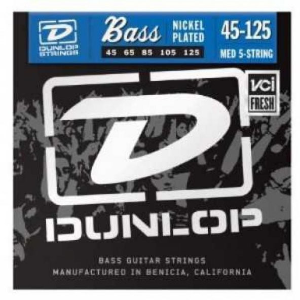 Jim Dunlop DBN45125 5 Telli Bas Gitar Teli (45-125)