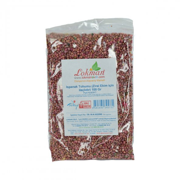 LokmanAVM Ispanak Tohumu (Zirai Ekim için ilaçlıdır) 100 Gr Paket - 2