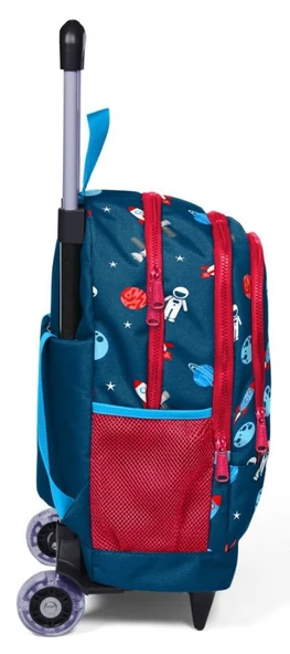 Coral High Erkek Çocuk Işıklı Tekerlekli Çekçek Okul Çantası - Astranot - Resim 2