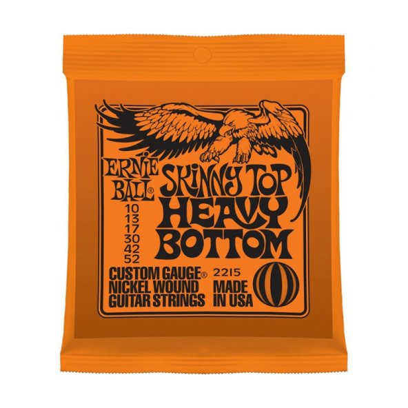 Ernie Ball P02215 Skinny Top Heavy Bottom Nickel 10-52  Elektro Gitar Teli - Resim 2