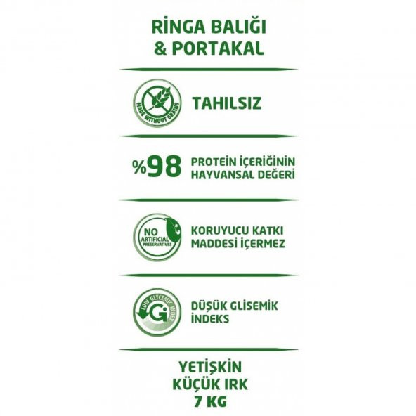 N&D Adult Mini Ocean Ringa Balıklı ve Portakallı Küçük Irk Yetişkin Köpek Maması 7 KG - 3