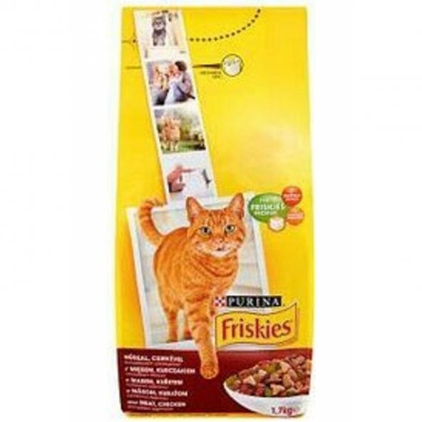 Friskies Et, Tavuk Ve Sebzeli Yetişkin Kedi Maması 1,7kg