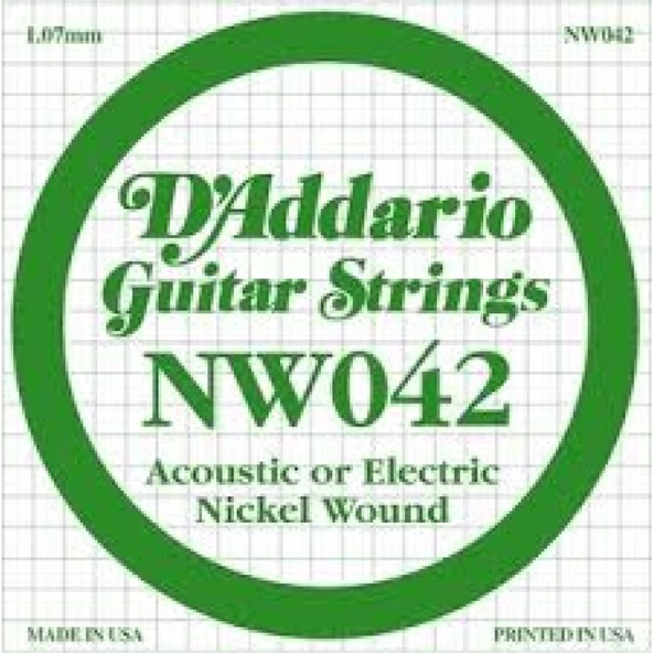DADDARIO NW042 Elektro Gitar Kalın "Mi " Teli