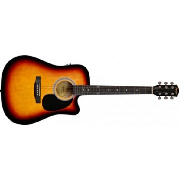 Squier SA-105CE Dreadnought Cutaway Sunburst Elektro Akustik Gitar