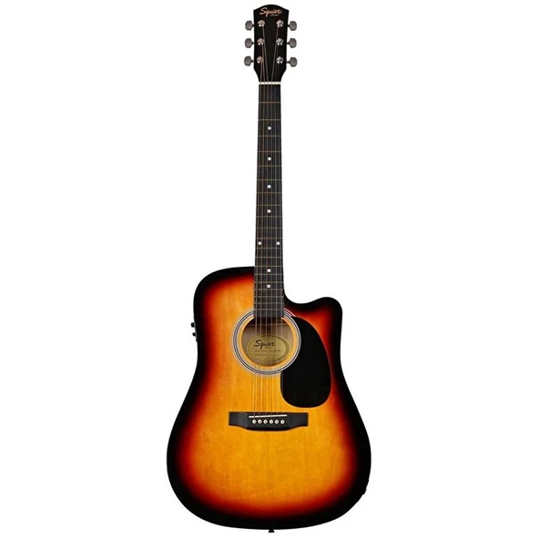 Squier SA-105CE Dreadnought Cutaway Sunburst Elektro Akustik Gitar - Resim 2