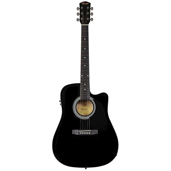 Squier SA-105CE Dreadnought Cutaway Black Elektro Akustik Gitar - 2