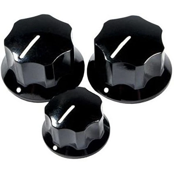 Fender Pure Vintage 60s Jazz Bass 3 Black Kontrol Düğmesi - Resim 2