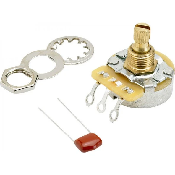 Fender 250K No-Load Split Shaft Potentiometer Vol. or Tone Yedek Parça