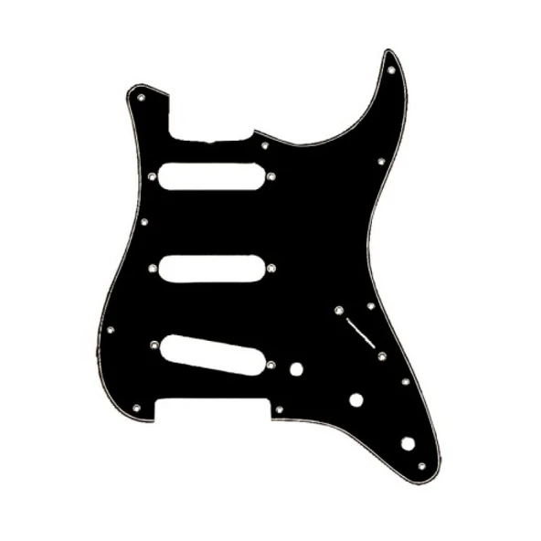 Fender Pickguard Stratocaster S/S/S 11-Hole Mount B/W/B 3-Ply Pickguard