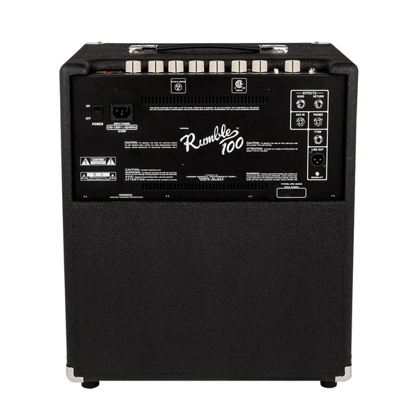 Fender Rumble 100 V3 Siyah/Gümüş Bas Gitar Amfisi - Resim 3