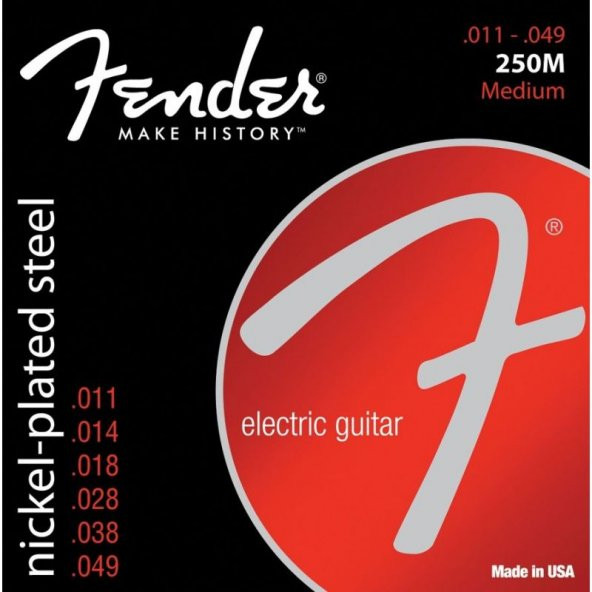 Fender Super 250 Nickel Plated Steel Ball End 250M .011-.049 Elektro Gitar Teli ürün görseli