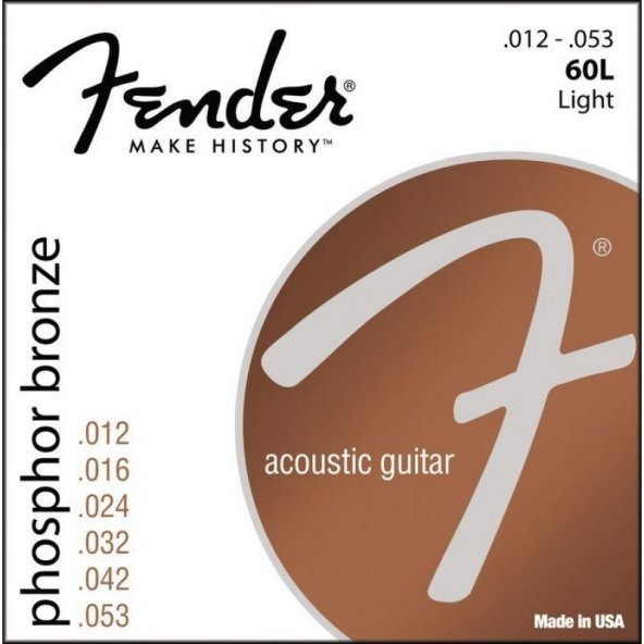 Fender Phosphor Bronze Acoustic Ball End 60L .012-.053 Akustik Gitar Teli