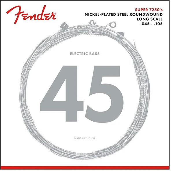 Fender 7250 Nickel Plated Steel Long Scale 7250M .045-.105 Bas Gitar Teli - 2