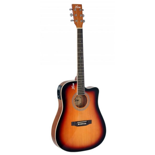 Lea LC-40SBEQ Dreadnought Cutaway İnce Kasa - Elektro Akustik Gitar