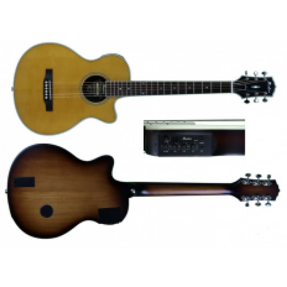 Shadow JM-CA44 Nat Thin Kasa Elektro Akustik Gitar ürün görseli 1