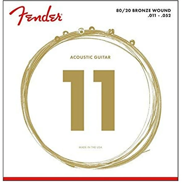 Fender 80/20 Bronze Acoustic Strings Ball End 70CL .011-.052 Akustik Gitar Teli - 2