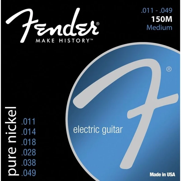 Fender Original 150 Pure Nickel Wound Ball End 150M .011-.049 Elektro Gitar Teli