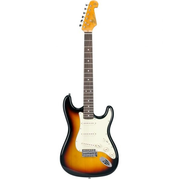 SX Stratocaster Elektro Gitar (3-Tone Sunburst) ürün görseli 1