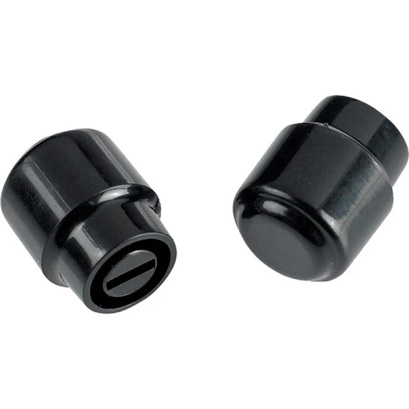 Fender Telecaster Barrel Switch Tips Black 2 Kontrol Düğmesi