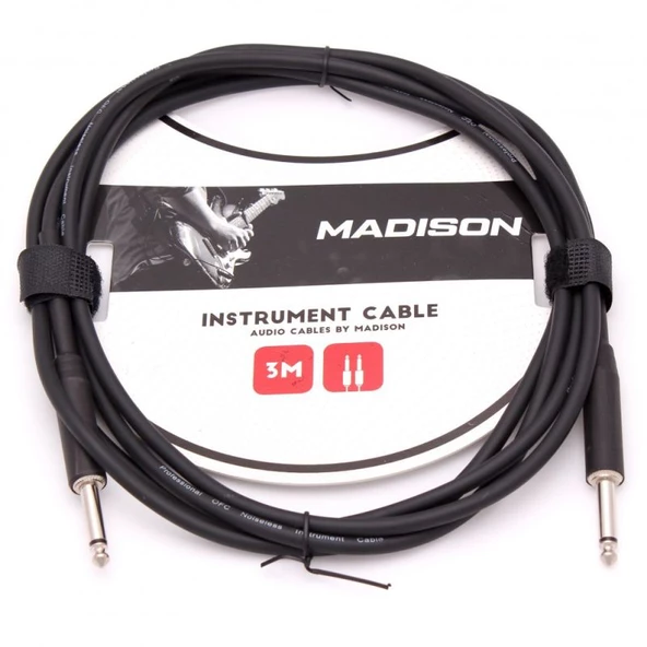 Madison Gitar Kablosu 3 Metre- SİYAH ürün görseli 1