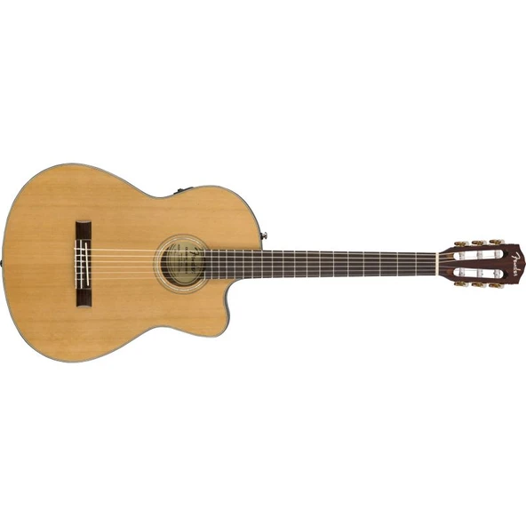 Fender CN-140SCE Nylon Thinline Natural Elektro Klasik Gitar