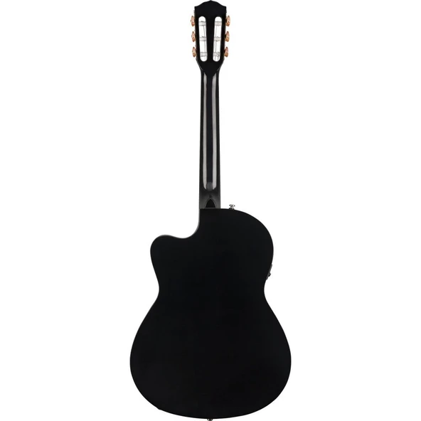 Fender CN-140SCE Nylon Thinline Black Elektro Klasik Gitar - Resim 3