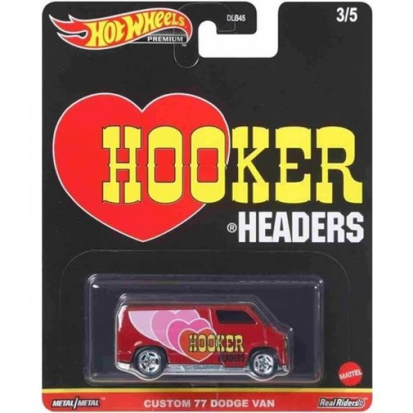 Hot Wheels Premium Pop Culture Series - CUSTOM 77 DODGE VAN HOOKER HEADERS